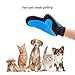 INTCROWN Pet Grooming Glove 2-in-1 Pet Hair Glove Magic Hair Remover for Dogs and Cats with Long and Short Fur
