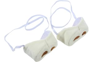 OFFSCH 2pcs Portable Cow Nose Props Realistic Plush Cosplay Animal Accessory for Fancy Dress Party