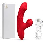 Midnight Heat Rabbit Vibrator, Red, Silicone, USB Rechargeable, with Clitoral Stimulator