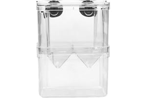 Transparent Acrylic Fish Breeder Box - Double Layer Aquarium Tank Isolation Box, Divider Hatching Boxes for Fish Breeding (M)