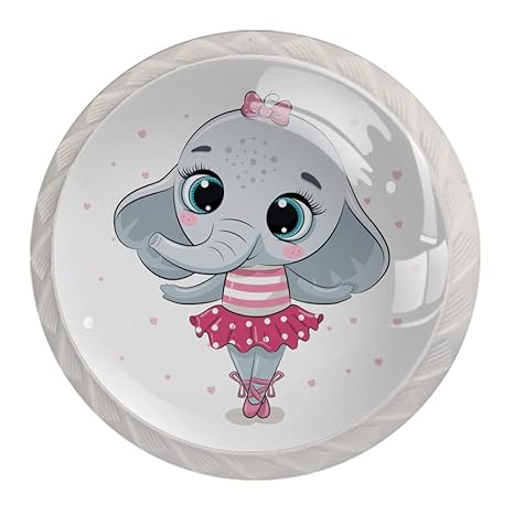 Schrankknäufe mit Cartoon-Elefantenmotiv, für Schrank, Küche, Zuhause