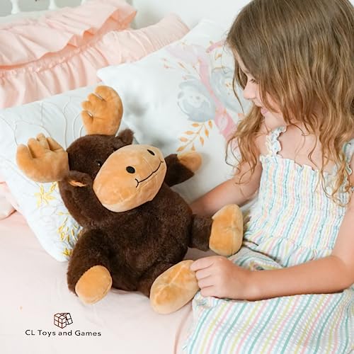 CL Toys and Games 3lbs Weighted Stuffed Animal Moose Cute Stuffed Animal for Children 3+ Years