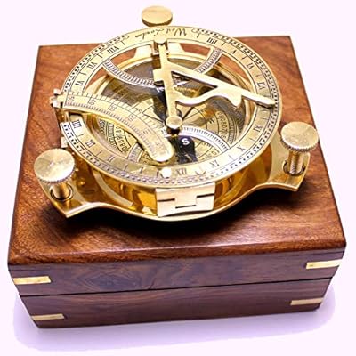 Nagina International Captain's Brass Triangle Sundial Compass 4" - Brass Desk Compasses - Nautical Decor Home Decoration - Executive Promotional Gift 51n6Z1Q ufL