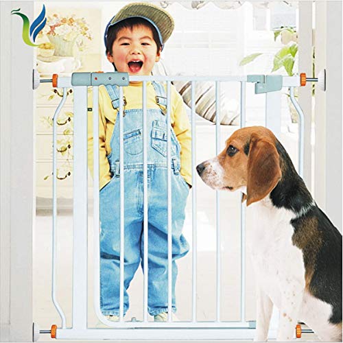 LATME Baby Gate Wall Protector Make Pressure Mounted Safety Indoor Gates More Stable-Wall Damage-Free Fit for Bottom of Gates Doorway Stairs Baseboard Work with Dog Pet Child Gates (White, Round)