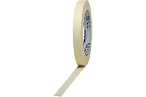 ProTapes Pro 795 Crepe Paper General Purpose Masking Tape, 60 yds Length x 1/2" Width, Tan (Pack of 1)