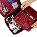 Multifunction Portable Travel Toiletry Bag - Mr.Pro Travel Makeup Cosmetic Printed Bag Beach Pouch, bathroom storage organizer (Rose Red)
