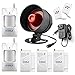 KERUI Upgraded Standalone Home Office Shop Security Alarm System Kit,Wireless Loud Indoor/Outdoor Weatherproof Siren Horn with Remote Control and Door Contact Sensor,Motion Sensor,Up to 115db primary