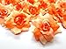 (24) Silk Two-tone Orange Roses Flower Head - 1.75