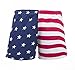 UZZI Men's American Flag Swim Trunks Red/Blue M