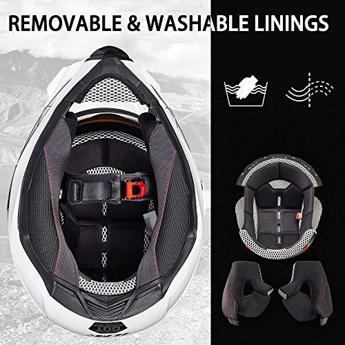 ILM Off Road Motorcycle Dual Sport Helmet Full Face Sun Visor Dirt Bike