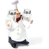 BORDSTRACT Cute Chef Statue Figurine Ornament, for Home Kitchen, Bakery and Restaurant, Corkscrew or Flavor Bottle Sculpture Ornament (BC-98920 Seasoning Bottle)