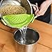Klemoo Clip-on Silicone Strainer, Green - Dishwasher Safe Colander and Drainer, Flexible Fit all Size Pots, Pans, Bowls - Strain for Pasta, Noodles, Vegetables, Potatoes