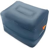 Inflatable Foot Rest Inflatable Travel Foot Rest Pillow Car Seat Footrest for Long Trips Inflatable Stool Compact and Portable Travel Essentials Suitable for Airplane, Car, Home, Office, Campsite