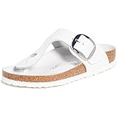 Birkenstock Women's Gizeh Big Buckle Sandals, White, 5 Medium US