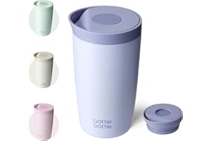 BOTTLE BOTTLE Insulated Travel Mug 350ml Stainless Steel Office Coffee Cup with Push Button Lid Keeps Cold and Hot for 8 Hour