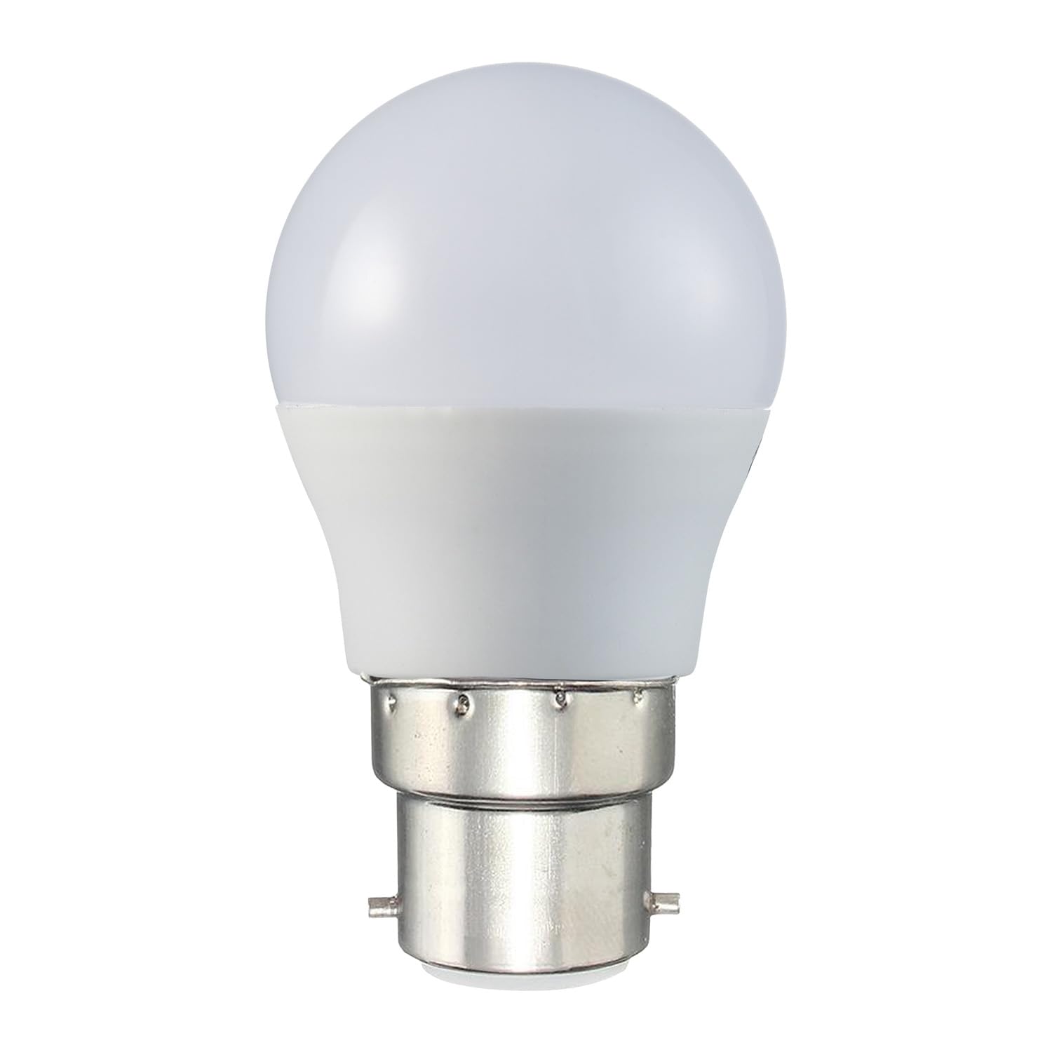 Bright Source Non-Dimmable Opal Frosted LED Golf Ball Bulb, 4.8W, 470lm, B22 Bayonet, 4000K Cool White