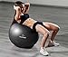 Wacces Professional Exercise, Stability and Yoga Ball for Fitness, Balance & Gym Workouts- Anti Burst - Quick Pump Included (Black, 65 cm)