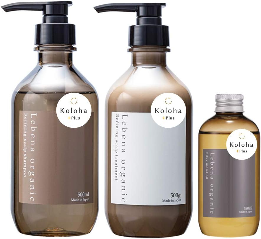 [Amazon限定ブランド] Koloha+Plus シャンプー トリートメント ヘアオイル セット ノンシリコン アミノ酸 オーガニック シャンプー 洗い流さないトリートメント レベナオーガニック