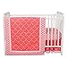 Trend Lab Shell 3 Piece Crib Bedding Set, Coral/White