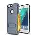 Google Pixel Case, AnoKe [Credit Card Slots Holder][Not Wallet] Kickstand Hard Plastic PC TPU Soft Hybrid Shockproof Heavy Duty Protective Holster for Google Pixel KC1 Metal Slate