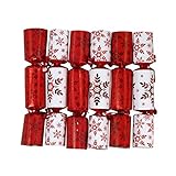 Iconikal 8.75-inch Christmas - Holiday Crackers 6-Pack (Red)