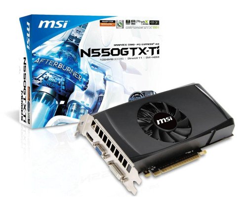 MSI N550GTX-Ti MD1GD5 V2 GeForce GTX 550 Ti 1 GB Video Card