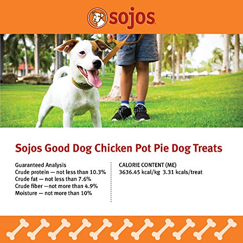 Sojos Good Dog Crunchy Natural Dog Treats, Chicken Pot Pie, 8-Ounce Box