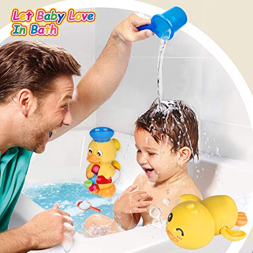 TOYOKID Bath Toys Bathtub Toys for Toddlers Kids Babies Ducky Toy for Boys Girls 1 2 3 4 Year Old Gift Ideas