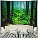 Racunbula Misty Forest Tapestry Trees Wall Hanging Tapestry Triangle Forest Tapestry Woodland Landscape Forest Tapestry Night Multi-Color for Bedroom Living Room Dorm (59