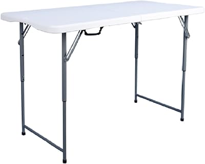 Oypla Heavy Duty Folding Catering Garden Trestle Table 4ft White
