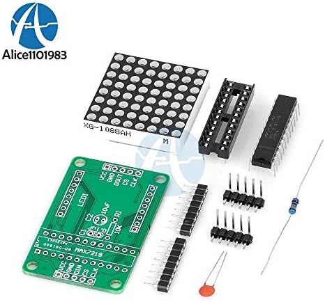 Batcus MAX7219 7219 8X8 Red LED Dot Matrix Module MCU Control Controller Display Drive Driver Board DIY Kit for Arduino Common Cathode