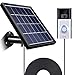 SATINIOR Solar Panel Compatible with Ring Video Doorbell 2, Waterproof Charge Continuously, Includes Secure Wall Mount, 3.6 M/12 ft Power Cable (No Include Camera)