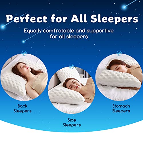 Cooling Side Sleeper Pillow for Neck and Shoulder Pain, Luxury Shredded