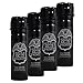 POLICE Magnum Pepper Spray with UV Dye and Flip Top (Pack of 4), Black, 3-Ounce