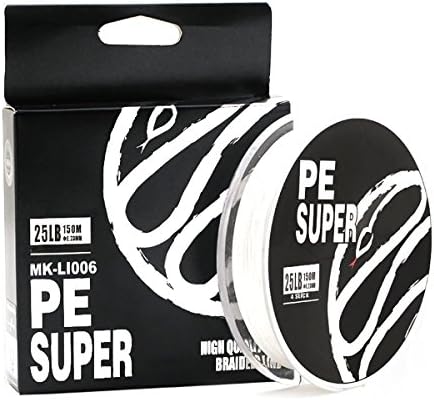MOOKZZ Braided Fishing Line - Zero Stretch and Abrasion Resistant SuperPower Braided Lines - 2017 New &amp; Improved! - Thinner, Stronger, Smoother &amp; Fade Resistant (L4B-2-0.1)