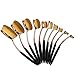 COLOR CLEANER Oval Soft Makeup Brushes Set, 10pcs Professional Cosmetics Tool Foundation Concealer Contour Blush Tool Powder Blusher Makeup Kit with Box Package - Black
