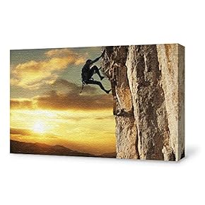 Canvas Wall Art for Living Room,Bedroom Home Artwork Paintings Rock Climbing Ready to Hang - 12x18 inches