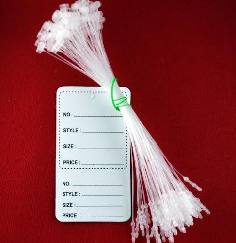 250 Paper Large + 250 White Loop Pin fasteners Tags Combo for Merchandise Price Jewelry Garment Store Coupon Tags