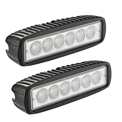 LED Light Bar, Northpole Light 2x 18W Flood Work Light Strip, Jeep Off-road Light Bar, Driving Fog Light IP67 Waterproof for Off-road, Truck, Car, ATV, SUV, Jeep