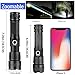 Rechargeable 3000 High Lumens LED Flashlight,Zoomable 5 Modes,Usb Tactical Bright Torch Flashlights,Cree XHP50 Waterproof Battle Handheld Light,Power Display,18650 Battery,Camping Outdoor Emergency
