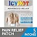 Icy Hot Advanced Relief Pain Relief Patches, 5 Count, Temporarily Relives Minor Pain Associated with Arthritis, Simple Backache, Muscle Strains, Sprains, Bruises, and Cramps primary