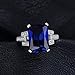 Jewelrypalace Women's 9.64ct Created Blue Sapphire 925 Sterling Silver Ring Size 8