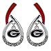 Georgia Bulldogs Tear Drop Stud Earrings