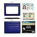 Nowbe Slim Wallet RFID Blocking Minimalist Wallet Unisex Slim Card Holder With Window(Blue)