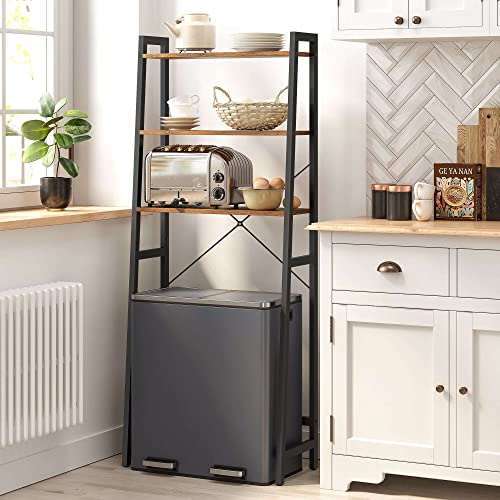 VASAGLE Over The Toilet Storage, 3Tier Bathroom Storage Shelf, with Adjustable Bottom