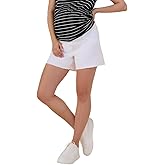 Motherhood Maternity Womens Under The Belly Cutoff Denim Pregnancy Shorts