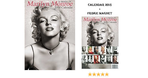 MARILYN MONROE CALENDARIO 2018 + MARILYN MONROE IMÁN PARA NEVERA