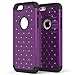 iPhone 6 Case, Pasonomi® Hybrid Stud Rhinestone Bling Armor Defender Case Cover for Apple iPhone 6 4.7 inch with Dazzling Diamond (Purple)