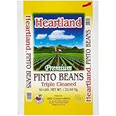 Heartland Pinto Beans, Premium Quality, Grown in USA Triple Cleaned, 50 lbs