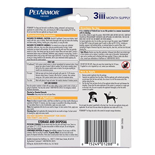 PetArmor for Dogs, Flea and Tick Treatment for Extra Large Dogs (89132